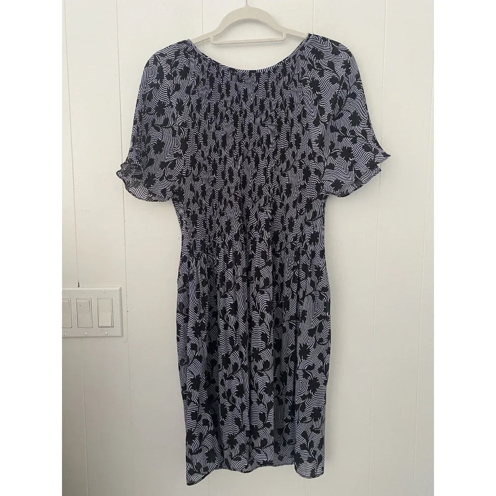 MICHAEL KORS Women's Dress Pleated/Ribbed Floral Lined Relaxed Sz‎ XL $150